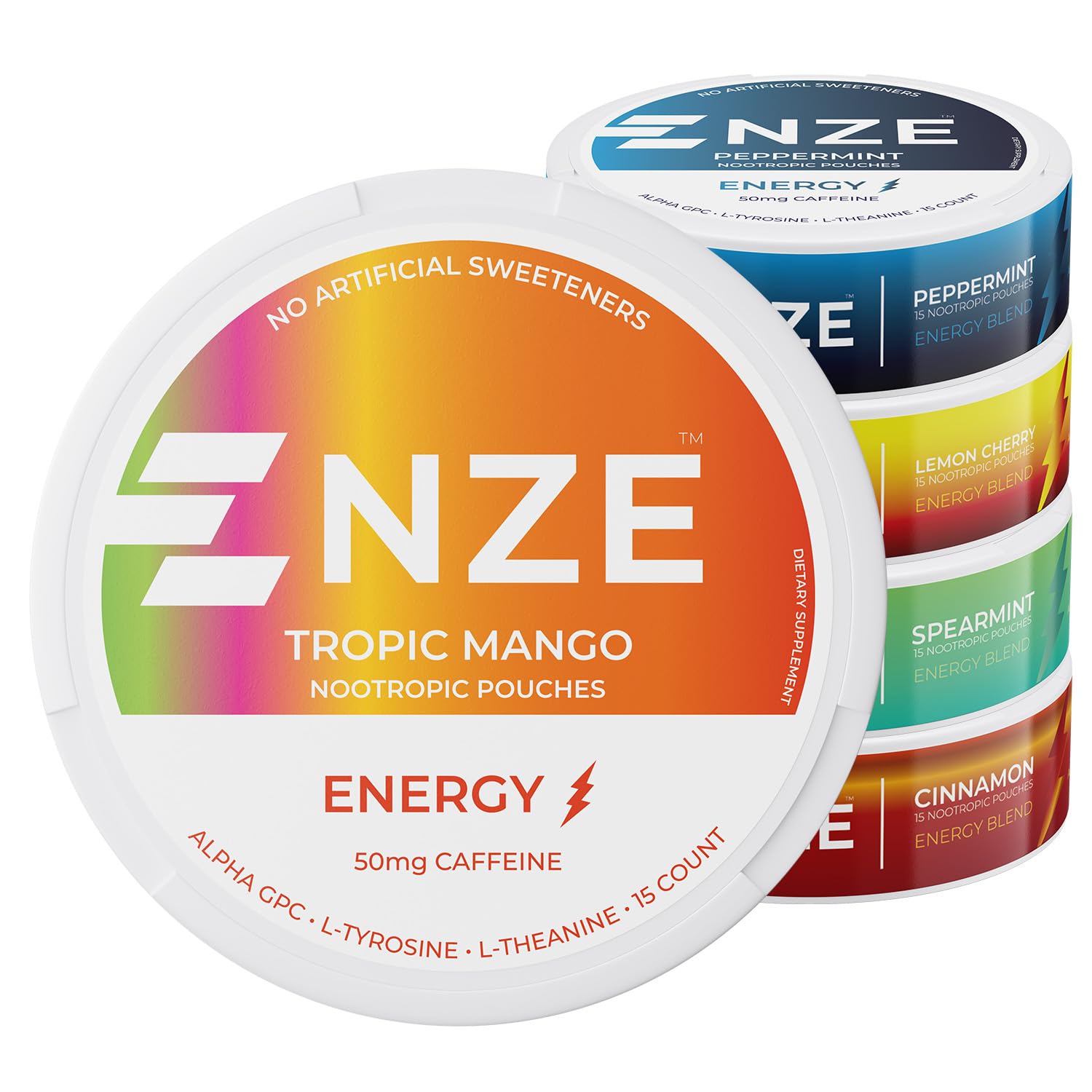 Amazon.com: NZE Caffeine Nootropic Pouches (Variety Pack) - Energy